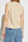 Ganni cream Vest with round neckline