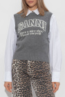 Ganni GREY Vest with logo