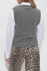 Ganni GREY Vest with logo