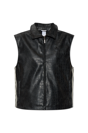 Faux leather vest