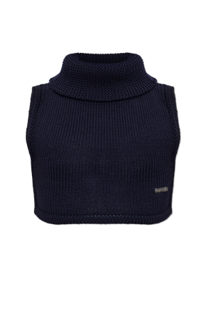 Wool turtleneck vest