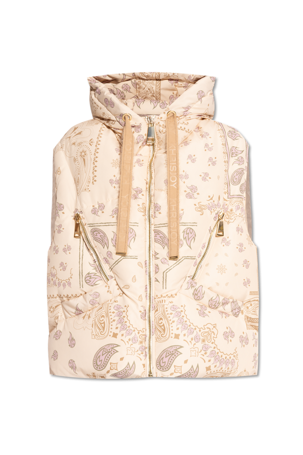 Khrisjoy Down vest with paisley print