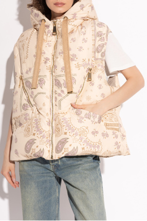 Khrisjoy Down vest with paisley print