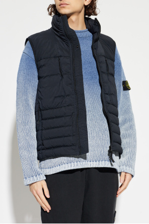 Stone Island Quilted vest with stand-up collar