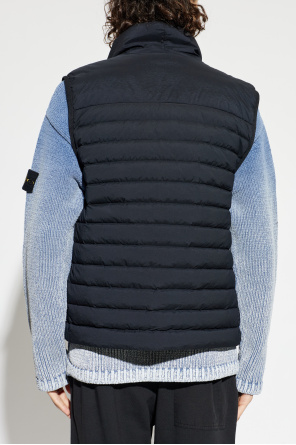 Stone Island Quilted vest with stand-up collar
