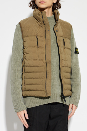 Stone Island Quilted vest with stand-up collar