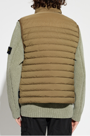Stone Island Quilted vest with stand-up collar