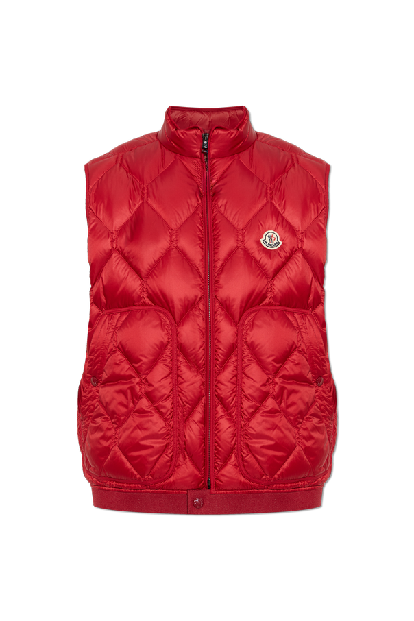 Puffer vest with logo patch od Moncler