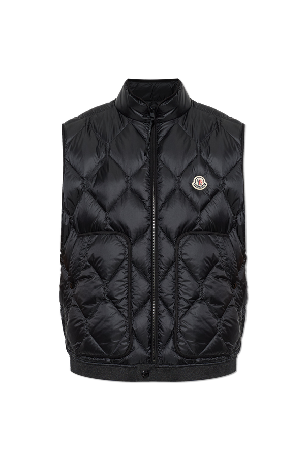 Quilted vest with logo patch od Moncler