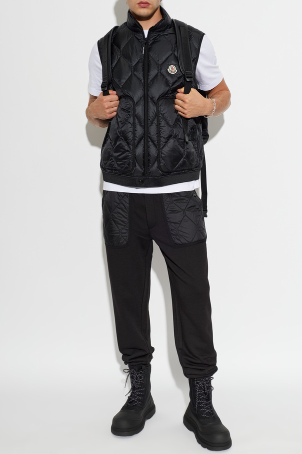 Moncler Quilted vest with logo patch