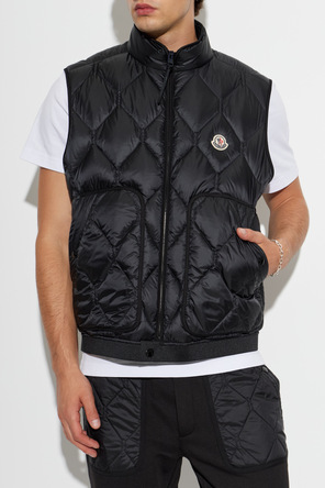 Moncler Quilted vest with logo patch