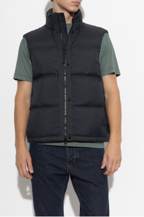 Stone Island Quilted vest with stand-up collar