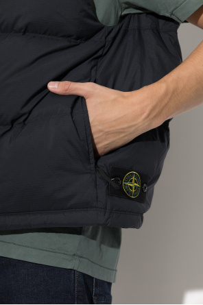 Stone Island Quilted vest with stand-up collar
