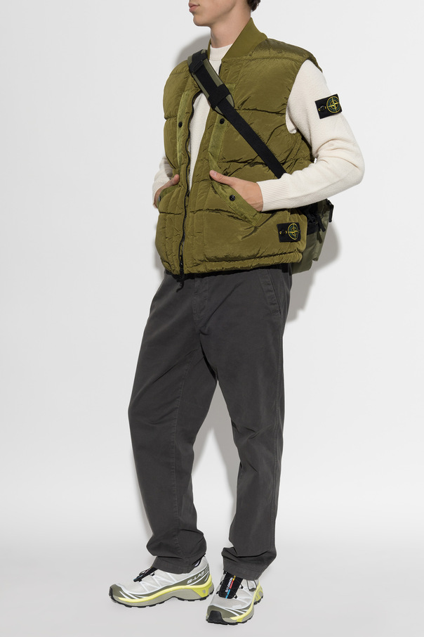 Stone Island Quilted vest with logo patch