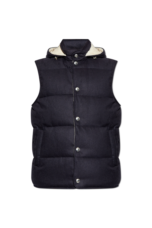 Quilted vest with detachable hood od Eleventy