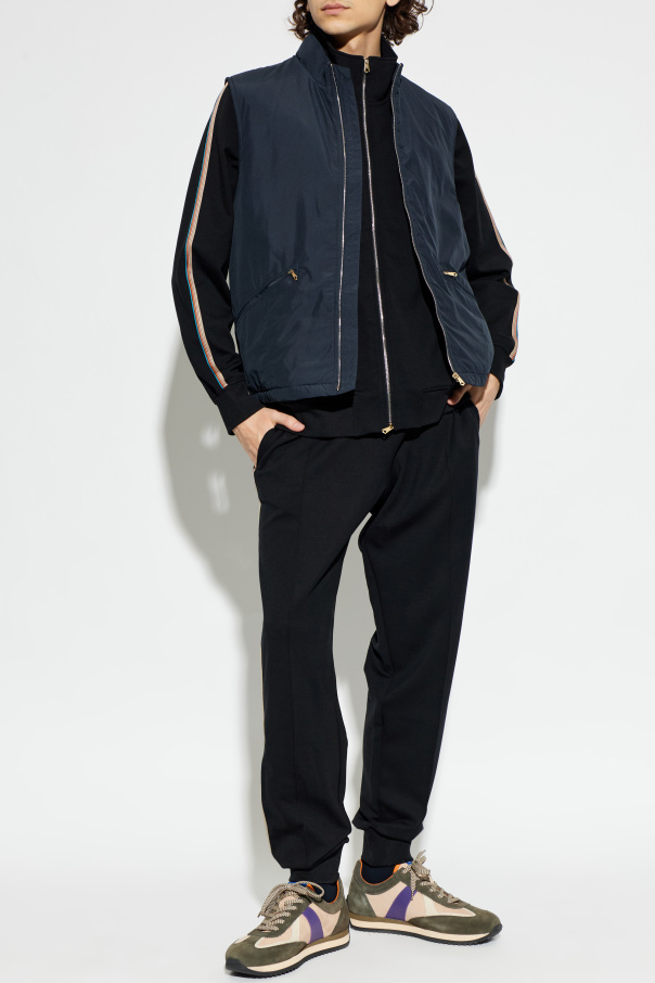 Paul Smith Insulated vest with a stand-up collar