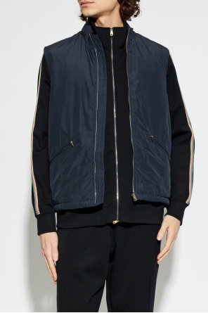 Paul Smith Insulated vest with a stand-up collar