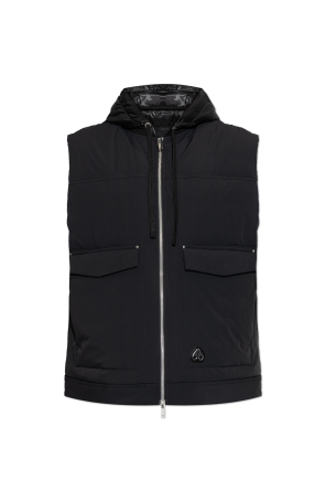 Quilted vest with hood