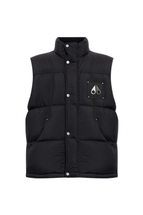 Down gilet with logo application