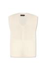 Fabiana Filippi cream V-neck vest