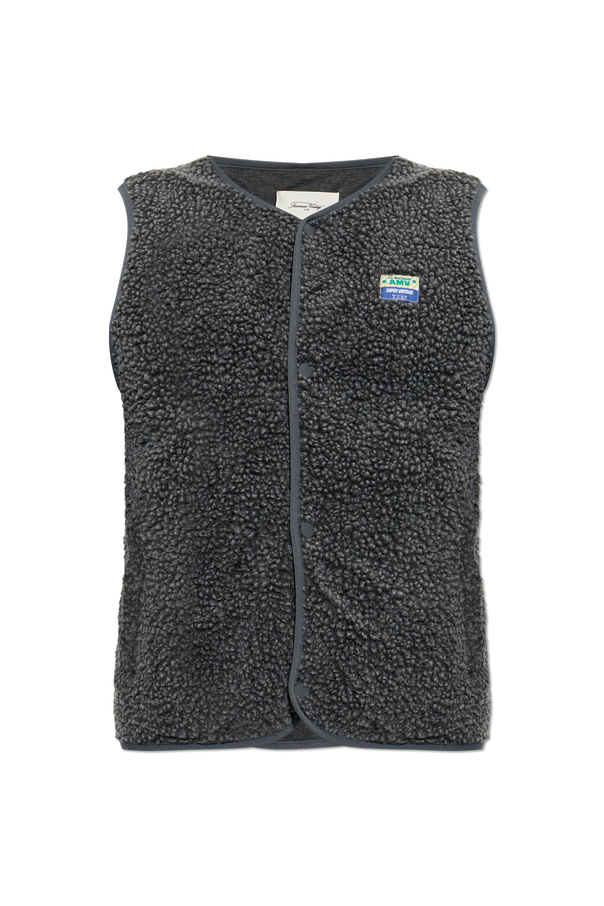 Fleece vest with logo patch od American Vintage