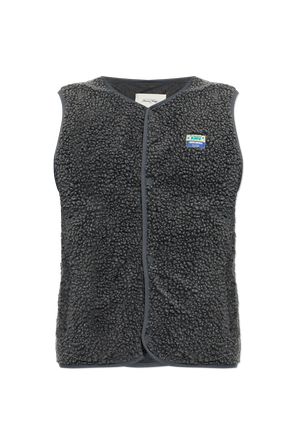 Fleece-Weste mit Logo-Patch