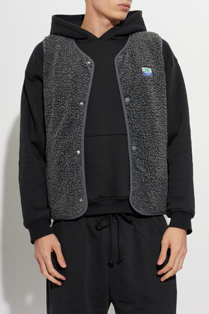 American Vintage Fleece-Weste mit Logo-Patch