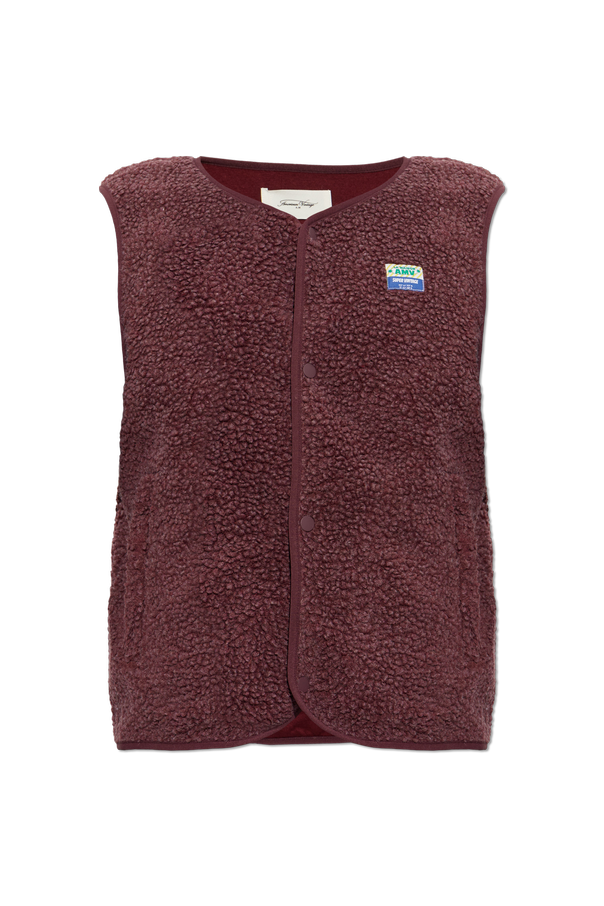 Fleece vest with logo patch od American Vintage