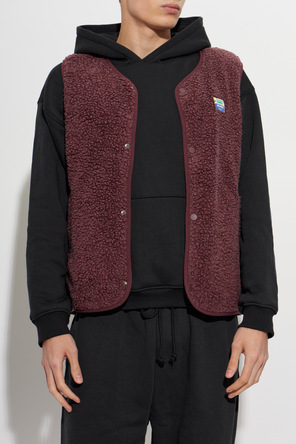 American Vintage Fleece-Weste mit Logo-Patch