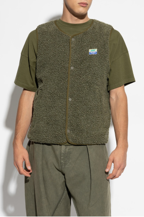 American Vintage Furry vest with logo patch