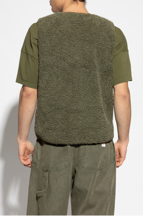 American Vintage Furry vest with logo patch
