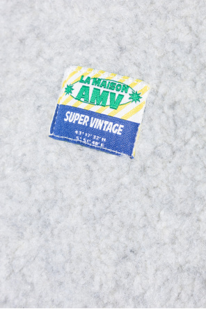 American Vintage Chaleco de pelo sintético con parche de logo