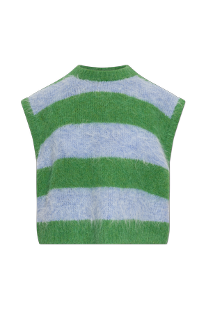 Vest with striped pattern