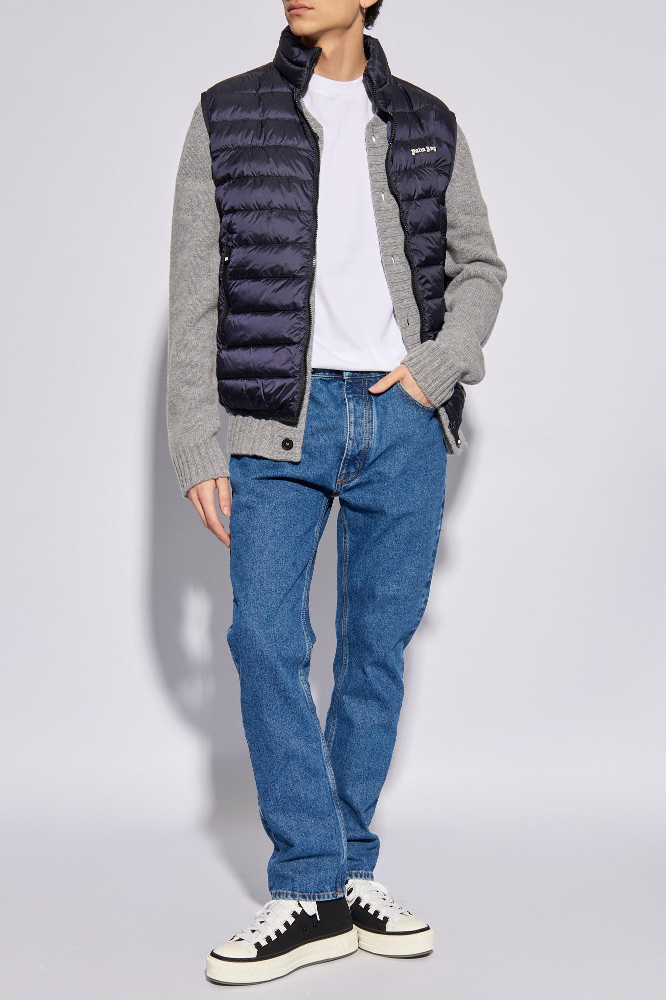 Palm Angels Quilted vest with logo