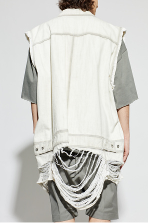 Rick Owens Jeansowa kamizelka z surowym wykończeniem