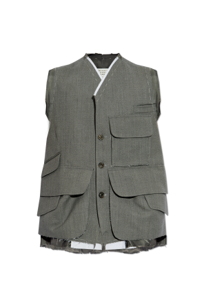 Vest with vintage effect