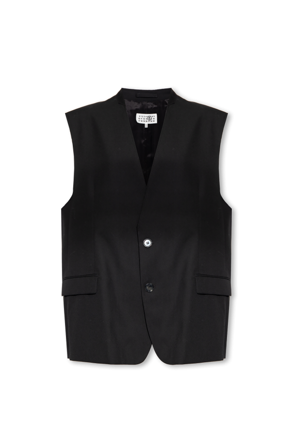 MM6 Maison Margiela Raw-trimmed vest