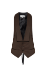 MM6 Maison Margiela BROWN Vest with elongated cut
