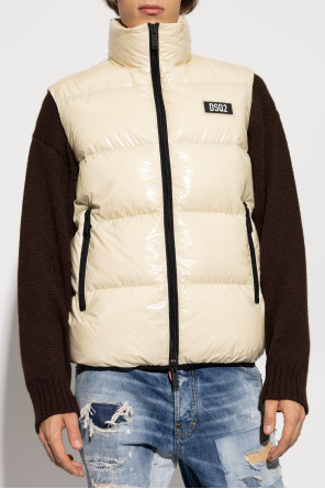 Dsquared2 Down vest with stand-up collar