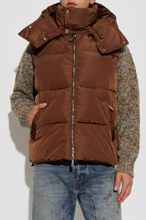 Dsquared2 Quilted vest with a detachable hood