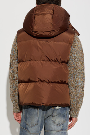 Dsquared2 Quilted vest with a detachable hood