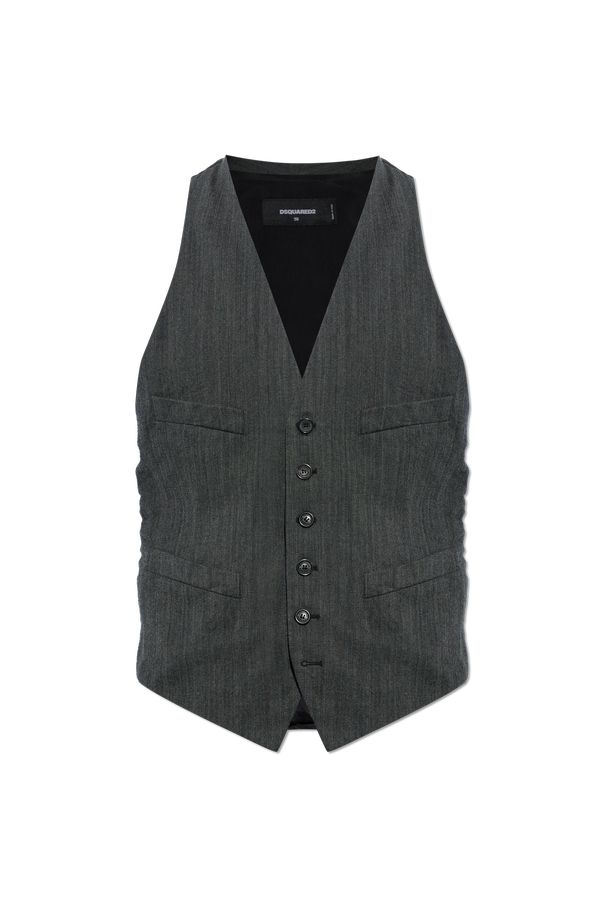 Vest made from mixed materials od Dsquared2