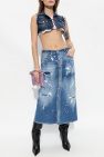 Dsquared2 BLUE Cropped denim vest
