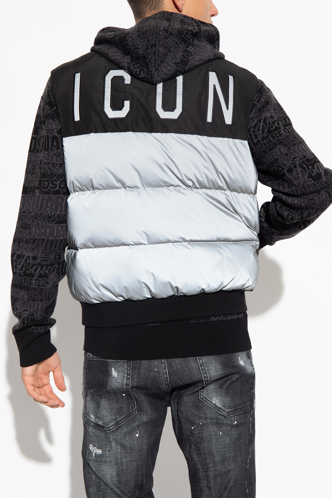 Dsquared2 Down vest with reflective back