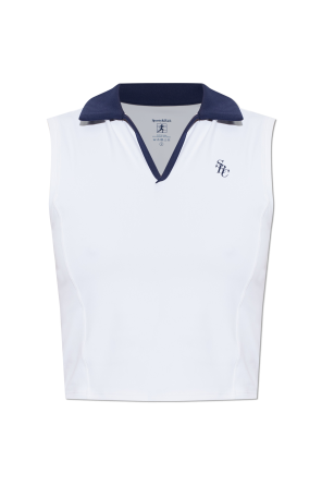 Sleeveless top with sweetheart neckline