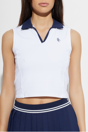 Sporty & Rich Sleeveless top with sweetheart neckline