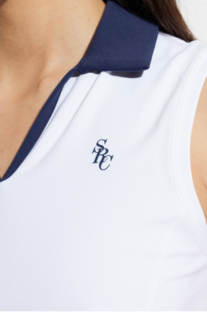 Sporty & Rich Sleeveless top with sweetheart neckline