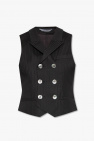 Undercover BLACK Double-breasted pinstripe vest
