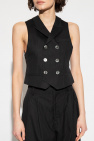 Undercover BLACK Double-breasted pinstripe vest