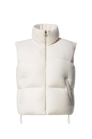 Quilted vest with a stand-up collar